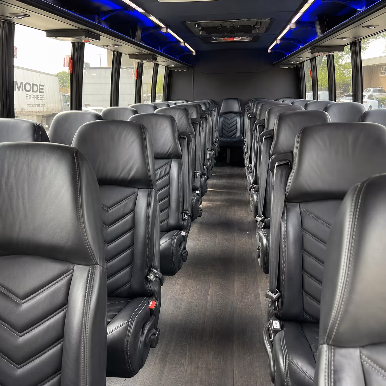 redmond 25 passenger minibus inside
