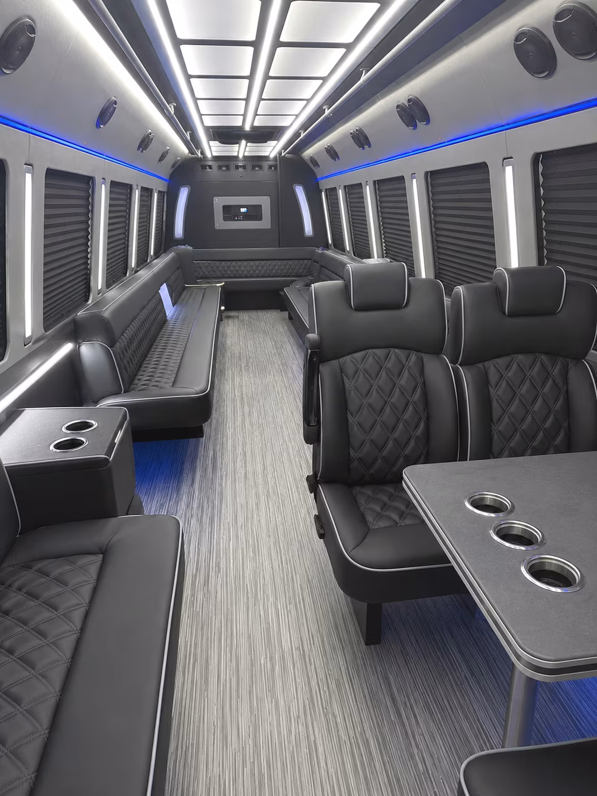 redmond 25 passenger party bus inside