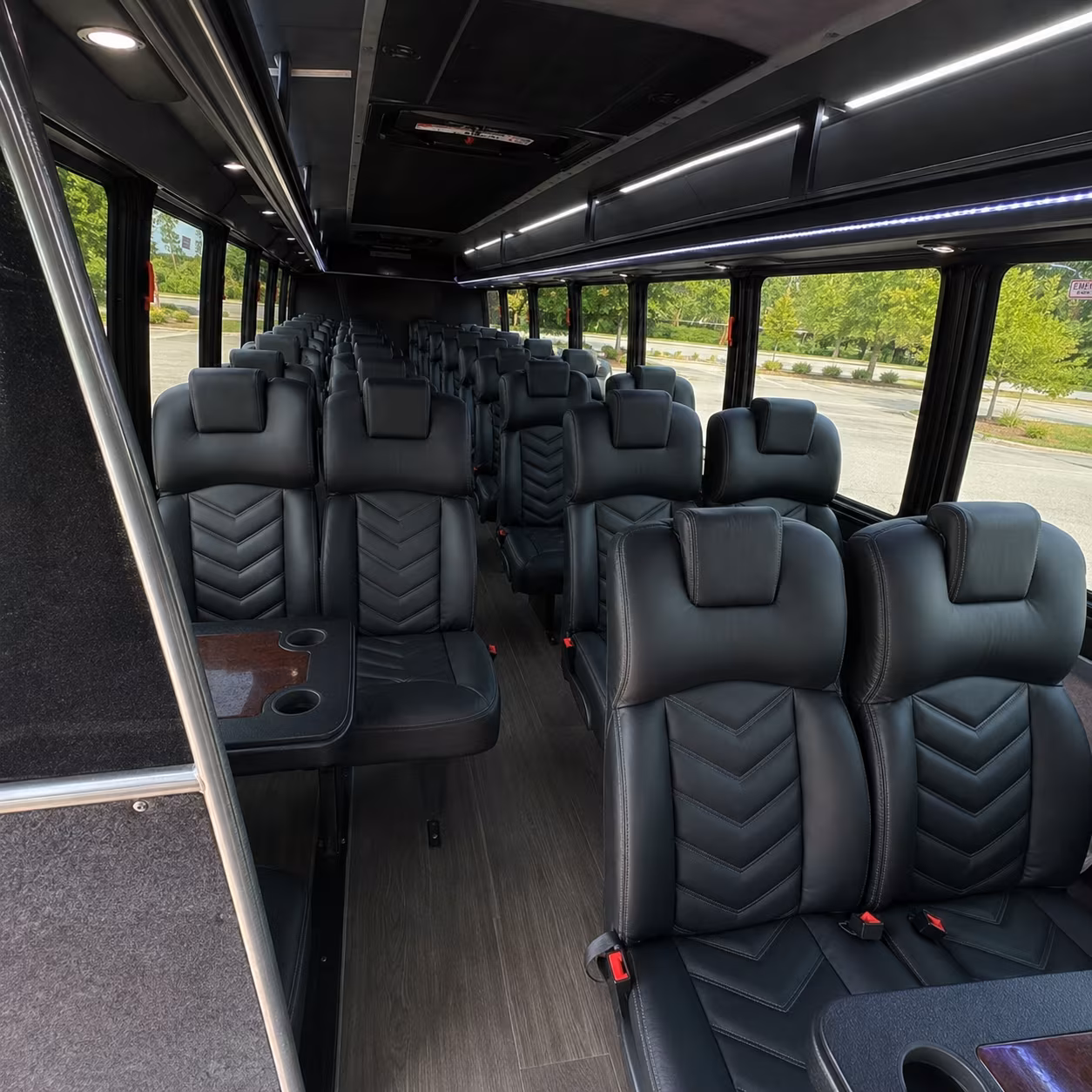 redmond 28 passenger minibus inside