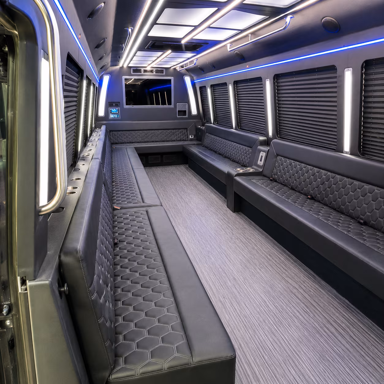redmond 40 passenger party bus interior