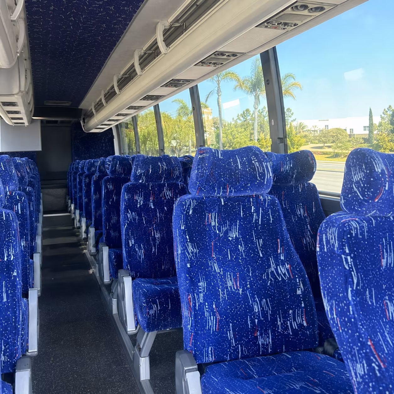 redmond 56 passenger charter bus inside