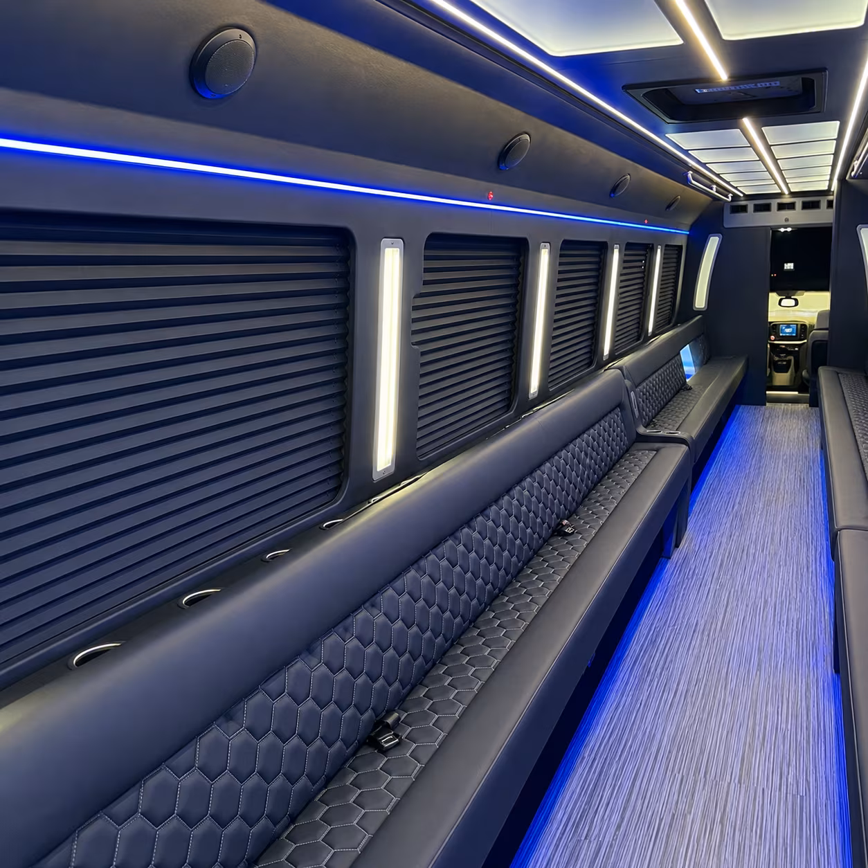 redmond party bus rental interior